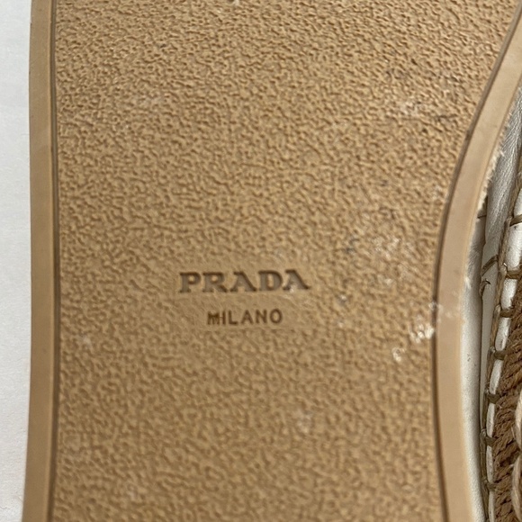 Prada Napa Leather Platform Espadrilles Size 40 US - Picture 7 of 8
